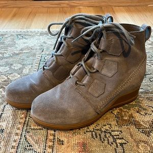 Sorel Evie Lace up Bootie - Grey - 8.5 / 39.5
